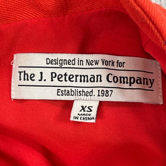 The J. Peterman Nora Shift Dress Womens XS Burnt Orange Stretch Twill Back Zip - Picture 10 of 15